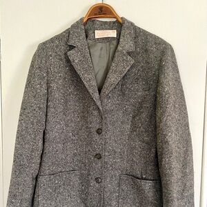 Vintage Grey Pendleton Blazer Women's Medium 100% Virgin Wool